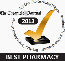 Winner of The Chronicle Journal's 2013 Reader's Choice Award for Best Pharmacy